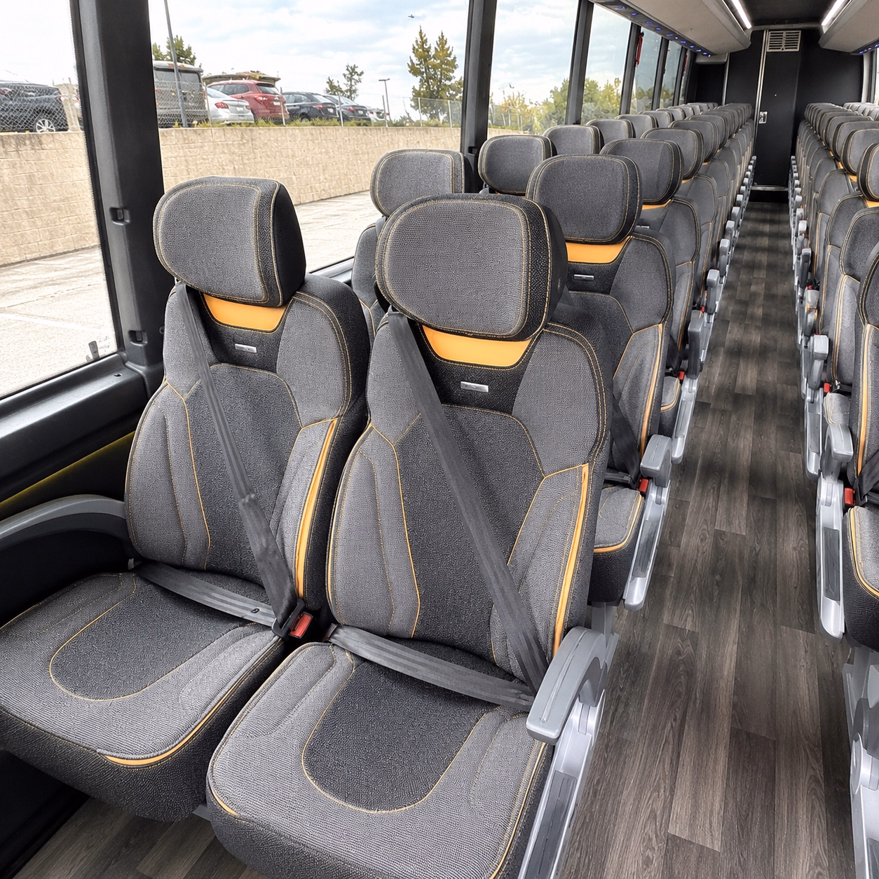 round rock charter bus interior